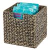 mDesign-Natural-Woven-Hyacinth-Cube-Organizer-Basket-with-Handles-Storage-for-Kitchen-Cabinet-or-Pantry-Shelf-Perfect-for-Cubby-Storage-Units-Holds-Snacks-or-Small-Appliances-2-Pack-Black-Wash-0-2