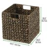 mDesign-Natural-Woven-Hyacinth-Cube-Organizer-Basket-with-Handles-Storage-for-Kitchen-Cabinet-or-Pantry-Shelf-Perfect-for-Cubby-Storage-Units-Holds-Snacks-or-Small-Appliances-2-Pack-Black-Wash-0-3