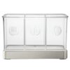 mDesign-Plastic-Cutlery-Storage-Organizer-Caddy-Bin-for-Kitchen-Table-Cabinet-or-Pantry-Holds-Forks-Knives-Spoons-Serving-Utensils-Indoor-or-Outdoor-Use-3-Sections-ClearChrome-0-4