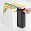 mDesign-Plastic-Slim-Vertical-File-Folder-Storage-Organizer-Bin-with-Handle-Hold-Notebooks-Binders-Envelopes-Magazines-for-Home-Office-Work-Desktops-Ligne-Collection-Black-0-4