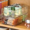 mDesign-Small-Plastic-Kitchen-Storage-Container-Bin-with-Handles-Organization-in-Pantry-Refrigerator-or-Freezer-Food-Organizer-for-Fruit-Yogurt-Squeeze-Pouches-Ligne-Collection-2-Pack-Clear-0-1